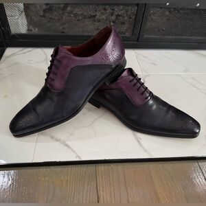 Magnanni Men's Oxfords in Purple and Black